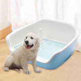 Maxbell Indoor Dog Potty Tray Cat W/Drawer Training Litter Box Restroom Urinal Blue