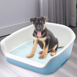 Maxbell Indoor Dog Potty Tray Cat W/Drawer Training Litter Box Restroom Urinal Blue