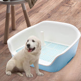 Maxbell Indoor Dog Potty Tray Cat W/Drawer Training Litter Box Restroom Urinal Blue