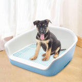 Maxbell Indoor Dog Potty Tray Cat W/Drawer Training Litter Box Restroom Urinal Blue