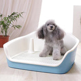 Maxbell Indoor Dog Potty Tray Cat W/Drawer Training Litter Box Restroom Urinal Blue