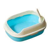 Maxbell Cat Litter Box Kitten Toilet Pet Litter Tray Bedpan Cat Litter Container Blue