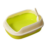 Maxbell Cat Litter Box Kitten Toilet Pet Litter Tray Bedpan Cat Litter Container Bright Green