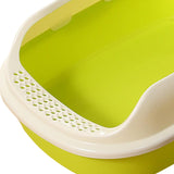 Maxbell Cat Litter Box Kitten Toilet Pet Litter Tray Bedpan Cat Litter Container Bright Green