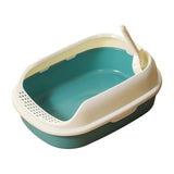 Maxbell Cat Litter Box Kitten Toilet Pet Litter Tray Bedpan Cat Litter Container Green