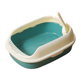 Maxbell Cat Litter Box Kitten Toilet Pet Litter Tray Bedpan Cat Litter Container Green