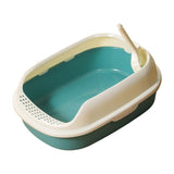 Maxbell Cat Litter Box Kitten Toilet Pet Litter Tray Bedpan Cat Litter Container Green