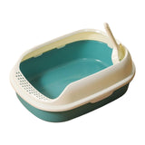 Maxbell Cat Litter Box Kitten Toilet Pet Litter Tray Bedpan Cat Litter Container Green