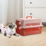 Maxbell Dog Travel Kennel Nest Tote Organizer Cage Hard Sided Pet Carrier for Cats Orange