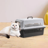 Maxbell Dog Travel Kennel Nest Tote Organizer Cage Hard Sided Pet Carrier for Cats Light Coffee
