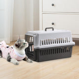 Maxbell Dog Travel Kennel Nest Tote Organizer Cage Hard Sided Pet Carrier for Cats Light Coffee