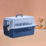 Maxbell Dog Travel Kennel Nest Tote Organizer Cage Hard Sided Pet Carrier for Cats Blue