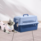 Maxbell Dog Travel Kennel Nest Tote Organizer Cage Hard Sided Pet Carrier for Cats Blue