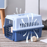 Maxbell Dog Travel Kennel Nest Tote Organizer Cage Hard Sided Pet Carrier for Cats Blue