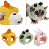 Maxbell Hamster Hat Soft Plush Headwear Small Animals Hat for Rodent Christmas Party S Yellow