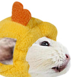 Maxbell Hamster Hat Soft Plush Headwear Small Animals Hat for Rodent Christmas Party S Yellow