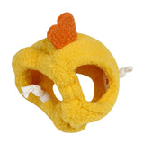 Maxbell Hamster Hat Soft Plush Headwear Small Animals Hat for Rodent Christmas Party S Yellow