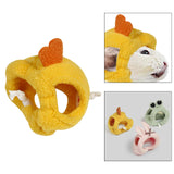 Maxbell Hamster Hat Soft Plush Headwear Small Animals Hat for Rodent Christmas Party S Yellow