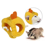 Maxbell Hamster Hat Soft Plush Headwear Small Animals Hat for Rodent Christmas Party S Yellow