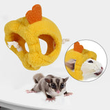 Maxbell Hamster Hat Soft Plush Headwear Small Animals Hat for Rodent Christmas Party S Yellow