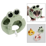 Maxbell Hamster Hat Soft Plush Headwear Small Animals Hat for Rodent Christmas Party S Green