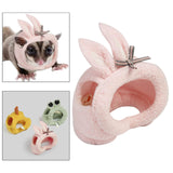 Maxbell Hamster Hat Soft Plush Headwear Small Animals Hat for Rodent Christmas Party S White