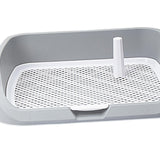 Maxbell Portable Dog Toilet Puppy Potty Tray Mesh Grids Indoor Puppy Pee Tray Bedpan Grey