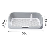 Maxbell Portable Dog Toilet Puppy Potty Tray Mesh Grids Indoor Puppy Pee Tray Bedpan Grey