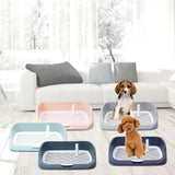 Maxbell Portable Dog Toilet Puppy Potty Tray Mesh Grids Indoor Puppy Pee Tray Bedpan Grey