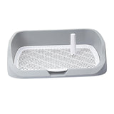 Maxbell Portable Dog Toilet Puppy Potty Tray Mesh Grids Indoor Puppy Pee Tray Bedpan Grey