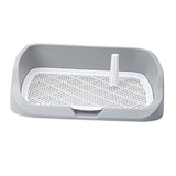 Maxbell Portable Dog Toilet Puppy Potty Tray Mesh Grids Indoor Puppy Pee Tray Bedpan Grey