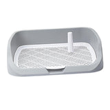 Maxbell Portable Dog Toilet Puppy Potty Tray Mesh Grids Indoor Puppy Pee Tray Bedpan Grey