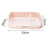 Maxbell Portable Dog Toilet Puppy Potty Tray Mesh Grids Indoor Puppy Pee Tray Bedpan Pink