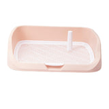 Maxbell Portable Dog Toilet Puppy Potty Tray Mesh Grids Indoor Puppy Pee Tray Bedpan Pink