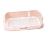 Maxbell Portable Dog Toilet Puppy Potty Tray Mesh Grids Indoor Puppy Pee Tray Bedpan Pink