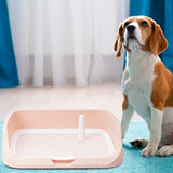 Maxbell Portable Dog Toilet Puppy Potty Tray Mesh Grids Indoor Puppy Pee Tray Bedpan Pink