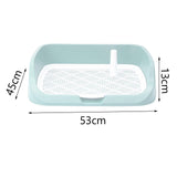 Maxbell Portable Dog Toilet Puppy Potty Tray Mesh Grids Indoor Puppy Pee Tray Bedpan Green
