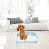 Maxbell Portable Dog Toilet Puppy Potty Tray Mesh Grids Indoor Puppy Pee Tray Bedpan Green