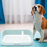 Maxbell Portable Dog Toilet Puppy Potty Tray Mesh Grids Indoor Puppy Pee Tray Bedpan Green