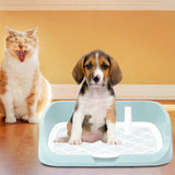 Maxbell Portable Dog Toilet Puppy Potty Tray Mesh Grids Indoor Puppy Pee Tray Bedpan Green