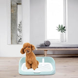Maxbell Portable Dog Toilet Puppy Potty Tray Mesh Grids Indoor Puppy Pee Tray Bedpan Green
