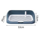 Maxbell Portable Dog Toilet Puppy Potty Tray Mesh Grids Indoor Puppy Pee Tray Bedpan Light Blue