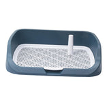 Maxbell Portable Dog Toilet Puppy Potty Tray Mesh Grids Indoor Puppy Pee Tray Bedpan Light Blue