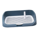 Maxbell Portable Dog Toilet Puppy Potty Tray Mesh Grids Indoor Puppy Pee Tray Bedpan Light Blue