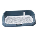 Maxbell Portable Dog Toilet Puppy Potty Tray Mesh Grids Indoor Puppy Pee Tray Bedpan Light Blue
