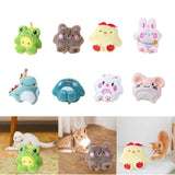 Maxbell Soft Plush Cat Catnip Toy Kitten Small Animal Doll Pillow Promote Exercise 10x9.5cm Frog