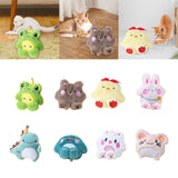 Maxbell Soft Plush Cat Catnip Toy Kitten Small Animal Doll Pillow Promote Exercise 10x9.5cm Frog