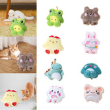 Maxbell Soft Plush Cat Catnip Toy Kitten Small Animal Doll Pillow Promote Exercise 10x9.5cm Frog