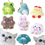 Maxbell Soft Plush Cat Catnip Toy Kitten Small Animal Doll Pillow Promote Exercise 10x9.5cm Frog