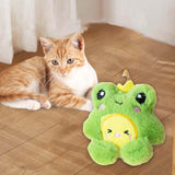 Maxbell Soft Plush Cat Catnip Toy Kitten Small Animal Doll Pillow Promote Exercise 10x9.5cm Frog